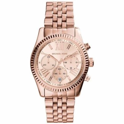 Michael Kors Lexington Ladies Rose Gold Chronograph Watch - MK5569
